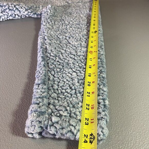 ZENANA OUTFITTERS Sherpa Fleece Pullover Sweatshirt 1/4 Zip Mock Womens L Blue - Picture 8 of 11